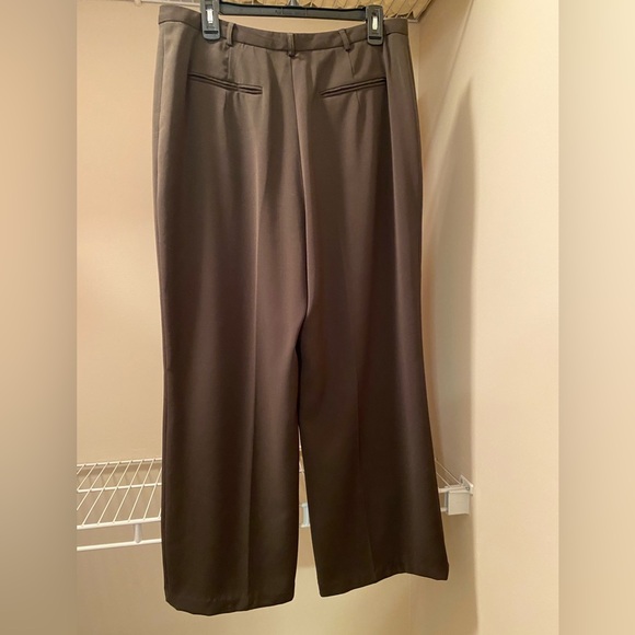 Ladies brown Banana Republic Stretch wide leg dress pants size 14 - Picture 4 of 12